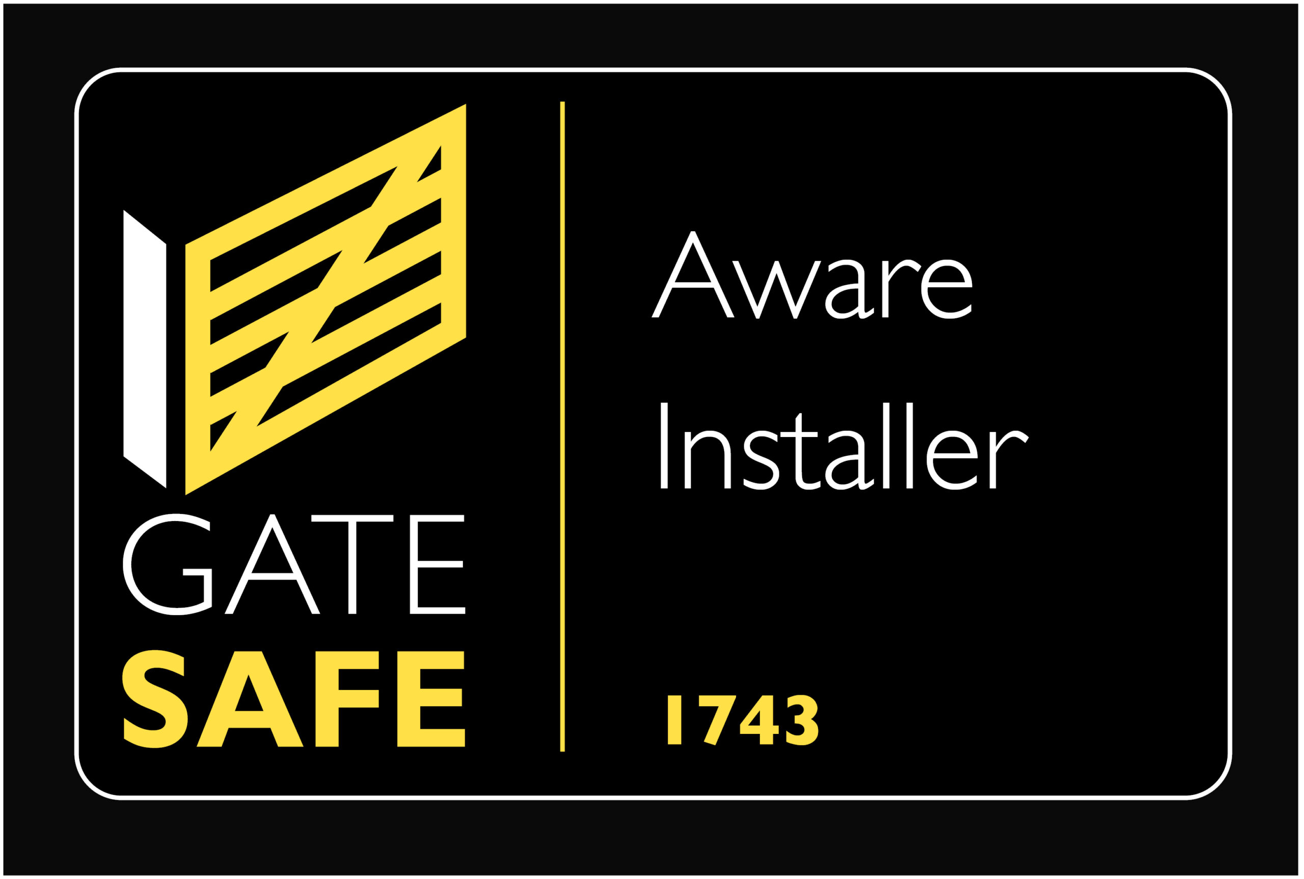 Gate safe logo company 1743 Eastwood Security Systems ltd